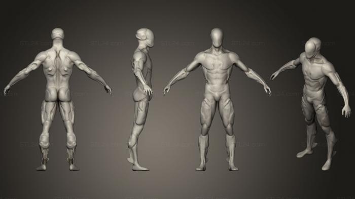 Figurines simple (Sci Fi Character, STKPR_1141) 3D models for cnc